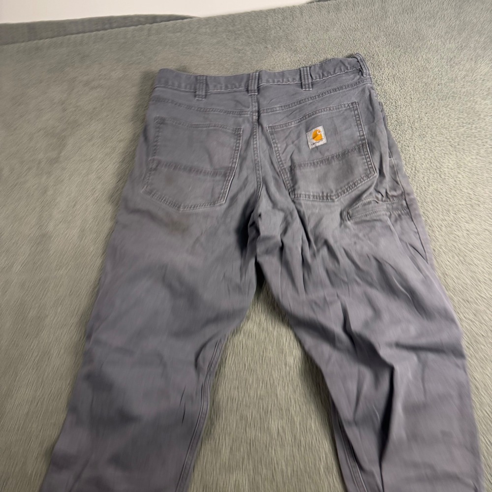 Carhartt Mens Relaxed Fit Gray Canvas Carpenter Work Pants 32x32 Utility Pants